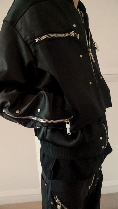 Nylon Tech Bomber Jacket