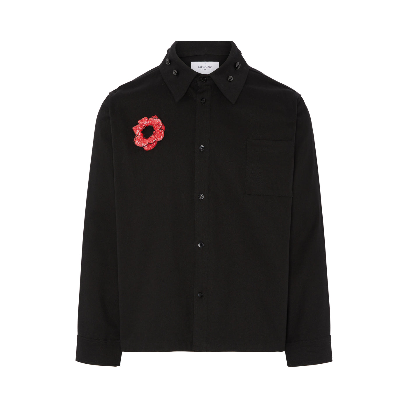 Harling Hibiscus Black Shirt